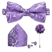 Wedding Bow Tie for Men Classic Red Pre-tied Bowtie Gift Set
