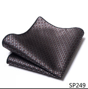 Classic 126 Many Color  Silk Pocket Square Male Brown Polka dot