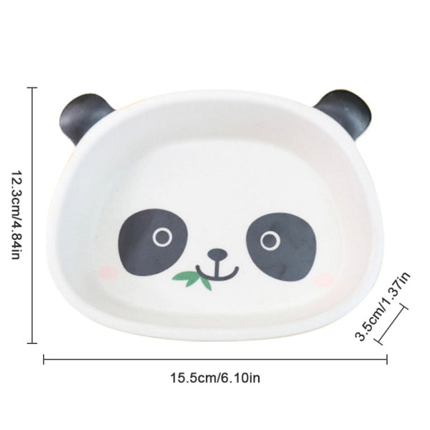 Bamboo Fiber Children Tableware Cute Cartoon Panda Food Plate