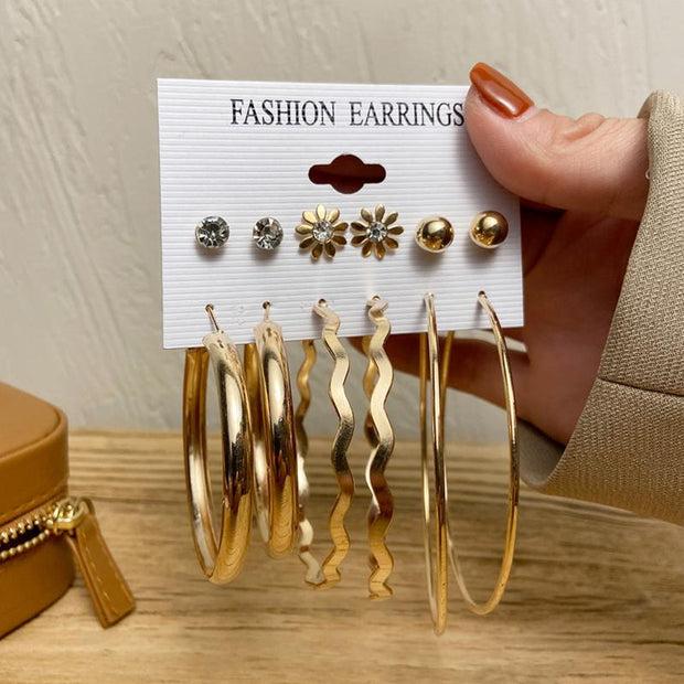 Drop Earrings Set Women Bohemian Butterfly Pearl Star Dangle Earrings 2022