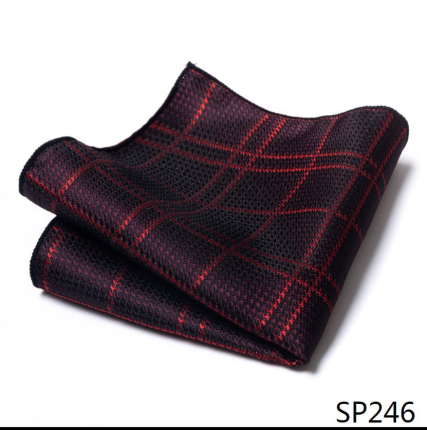 Classic 126 Many Color  Silk Pocket Square Male Brown Polka dot