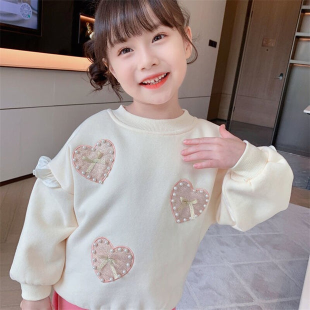 2-12 Years Kids Girl Sweatshirts Autumn Winter Long Sleeve Hoodies For Toddler Kids