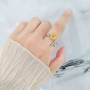 You Are My Sunshine Spinner Sunflowe Rings For Women Fidget Anti Stress