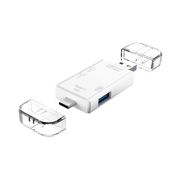 6 in 1 OTG USB 3.0 Type-C Card Reader for Secure Digital/TF Cardreaders Splitter