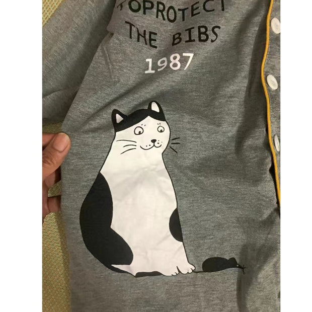 Mens Pajamas Set Long Sleeve Loungewear Anime Pijama Young Boys
