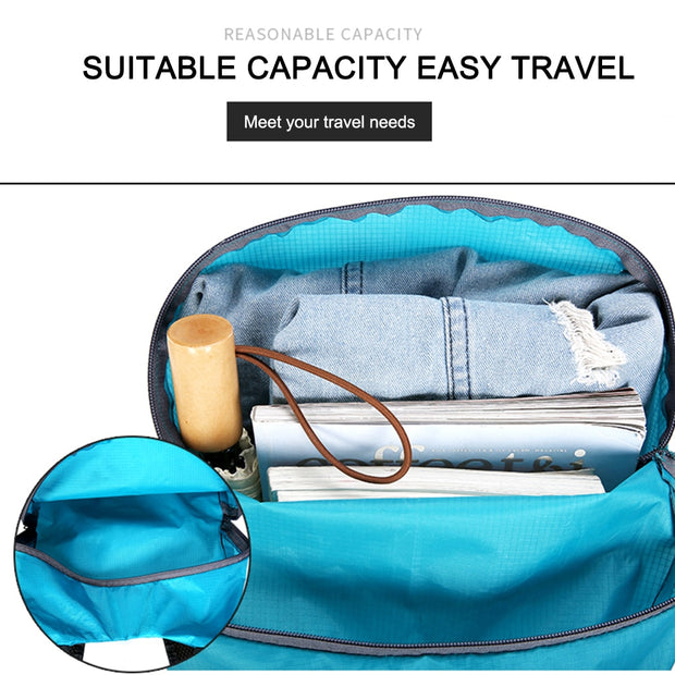 Lightweight Folding Backpack for Men Women Waterproof Foldable