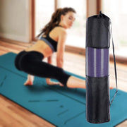 1 PCS Yoga Mat Bag Exercise Fitness Carrier Nylon Mesh Center Adjustable Strap