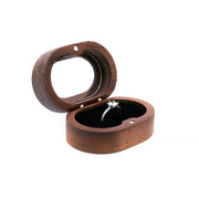 Retro Wedding Wooden Ring Box Necklace Ring Earrings Storage Box Wooden