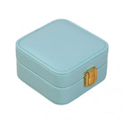 Protable Leather Jewelry Box Small Earrings Holder Ring Necklace Casket For Jewelry