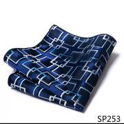 Silk Men Black Solid Abraham Lincoln Pocket Square Handkerchiefs
