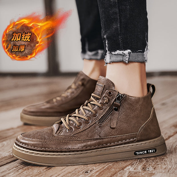 Men Boots Winter Cotton Shoes High-top Fashion Casual Shoes