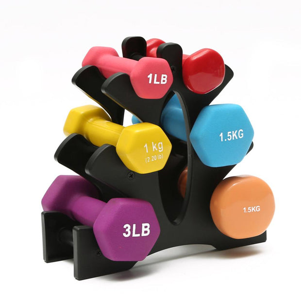 3-Tier Dumbbell Storage Rack Home WeightLifting Tower Stand Weight Lifting Dumbbell