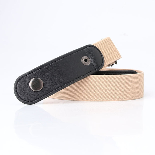 Buckle-Free Belt For Jean Pants Dresses No Buckle Stretch Elastic Waist Belt
