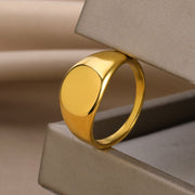 Stainless Steel Mens women Ring Cool Punk Simple Square Vintage Jewelry