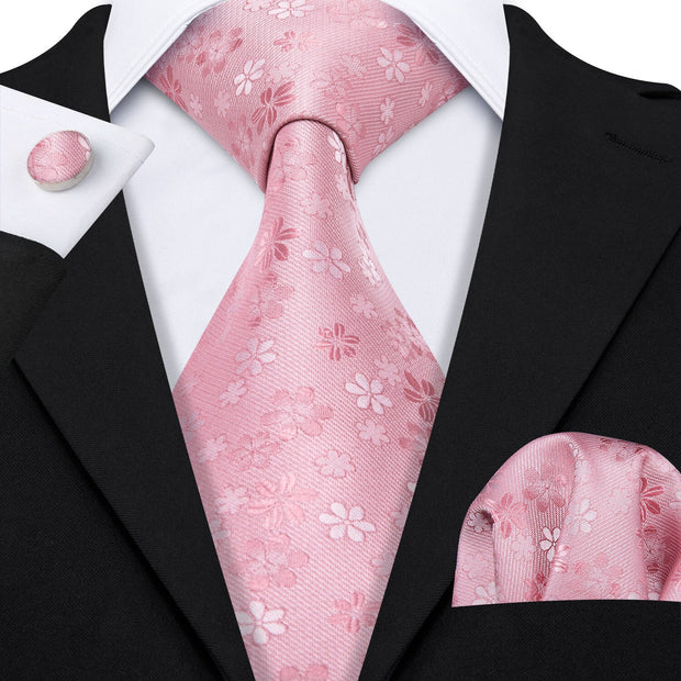 Wedding Gift Barry.Wang Designer NeckTie Handkerchief Cufflinks Set