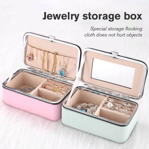 Jewelry Organizer With Mirror 2022 New Jewelry Box Travel Storage Organizer