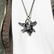 Classic Angel Pendant Necklace Handmade Seraphim Pray Pendant Long Chain Neck