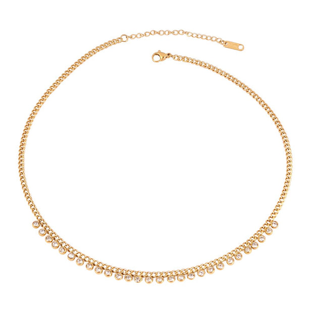 Stainless steel Necklace For Women Necklaces Pearl Heart Round Pendant Choker