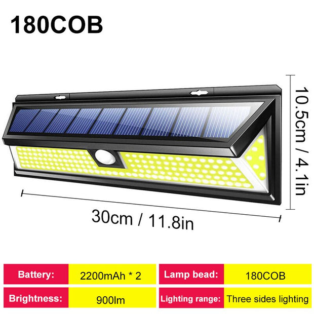 LED Solar Powerful Light Outdoor Motion Sensor Wall Light Waterproof