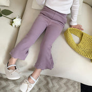 Kids Girl Casual Pant Elastic Waist Korean Style Bell Bottoms