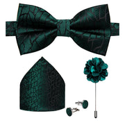 Wedding Bow Tie for Men Classic Red Pre-tied Bowtie Gift Set