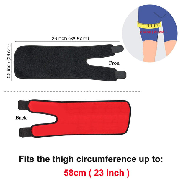 Thigh Brace, Hamstring Quad Wrap,Adjustable Compression Sleeve