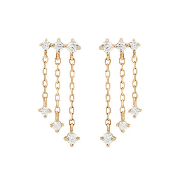 ROXI Korean Style Gold/Silcer Color Tassel Stud Earrings For Women 925 Sterling Silver