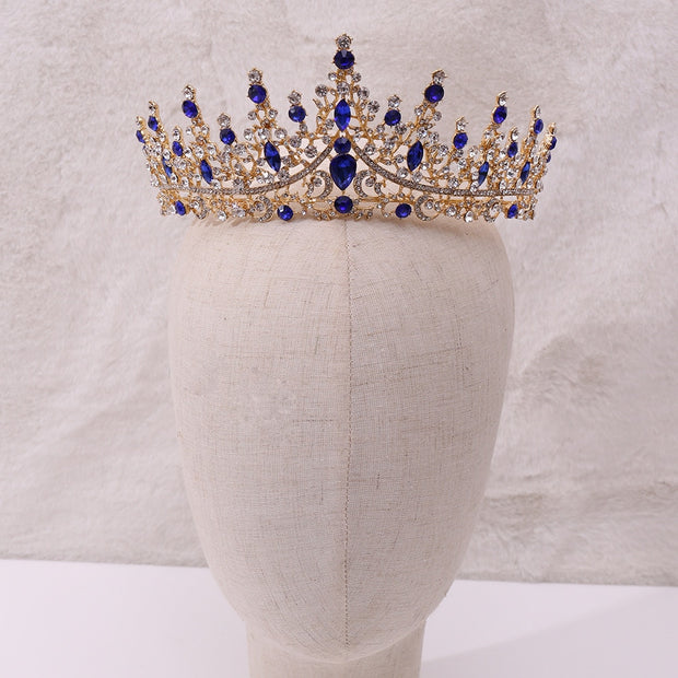 Trendy Wedding Luxury Hair Accessory Crystal Rhinestone Crown Tiaras Headband