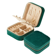 Plush Jewelry Organizer Box Portable Velvet Travel Jewelry Boxes Case Small Jewelry Box