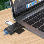6 in 1 OTG USB 3.0 Type-C Card Reader for Secure Digital/TF Cardreaders Splitter