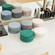 Jewelry Box Organizer Display Velvet Portable Leather Travel Jewelry Case