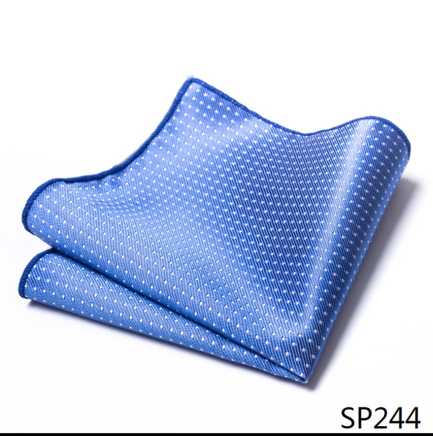 Classic 126 Many Color  Silk Pocket Square Male Brown Polka dot
