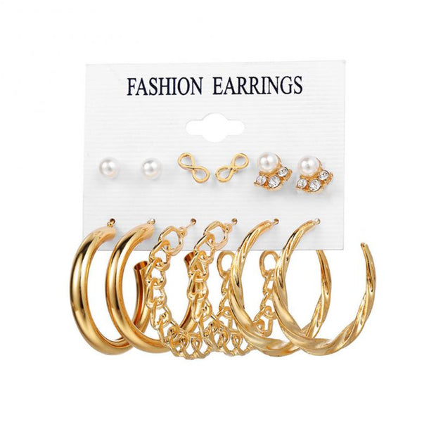 Drop Earrings Set Women Bohemian Butterfly Pearl Star Dangle Earrings 2022