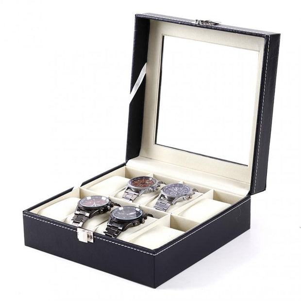 2/3/4/5/6/8/10 Grids PU Leather Watch Box Watch Display Case