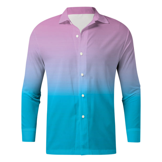Luxury Hawaiian Men's Gradient Color Shirt 3d Printed