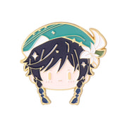 Genshin Impact Albedo Solar Isotoma Pins Brooch Albedo Geo Flower Badge