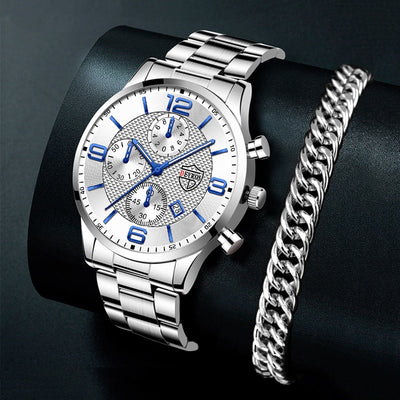 Business Watches Luxury Stainless Steel Quartz Wrist Watch