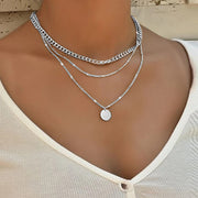 Vintage Necklace on Neck Chain Women&#39;s Jewelry Layered Accessories for Girls