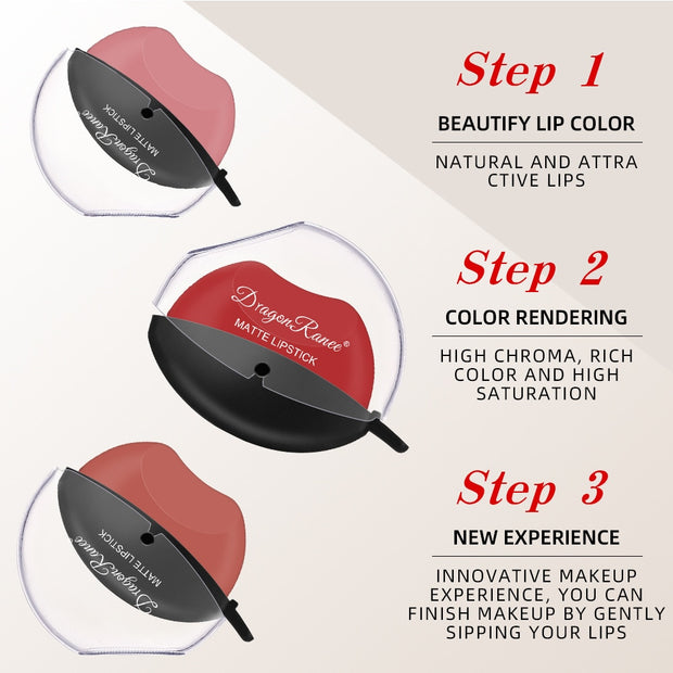 Dragon Ranee Matte Velvet Mist Lipstick Designed for Lazy People Lip Shape Lip Gloss