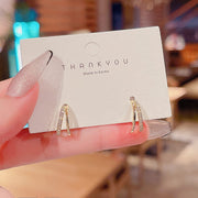 Exquisite Water Drop Star Bowknot Exaggerated Round Stud Earrings Women