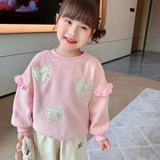 2-12 Years Kids Girl Sweatshirts Autumn Winter Long Sleeve Hoodies For Toddler Kids
