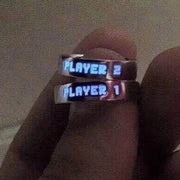 Luminous Couple Rings Glowing in the Dark Player 1 Player 2 Matching Ring