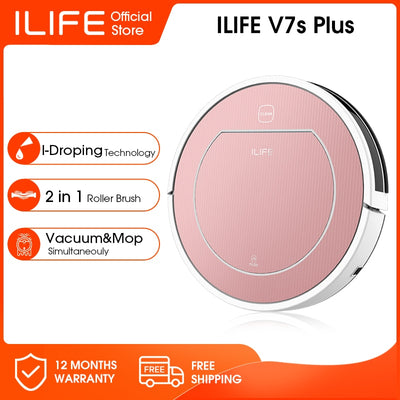 ILIFE V7s Plus Robot Vacuum and Mop Cleaner,120mins Automatic Charging