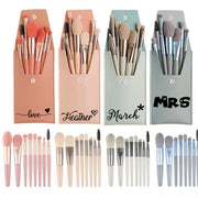 Personalized Customs Travel Makeup Brushes Bag Set With Brushes Party Gift For Her