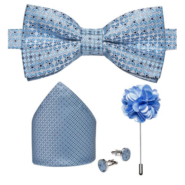 Wedding Bow Tie for Men Classic Red Pre-tied Bowtie Gift Set