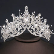 Vintage Golden Bride Queen Crown Princess Headwear Rhinestone Headband