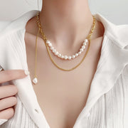 Natural Freshwater Pearl Choker Necklace Baroque Pearl Jewelry for Women