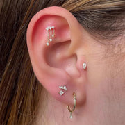 ROXI Korean Style Gold/Silcer Color Tassel Stud Earrings For Women 925 Sterling Silver