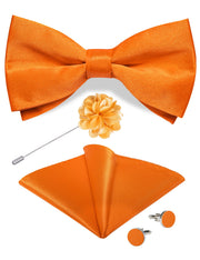 Wedding Bow Tie for Men Classic Red Pre-tied Bowtie Gift Set