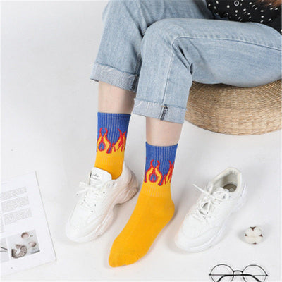 Socks Harajuku Breathable Ins Tide Korean Middle Tube Net Red Street
